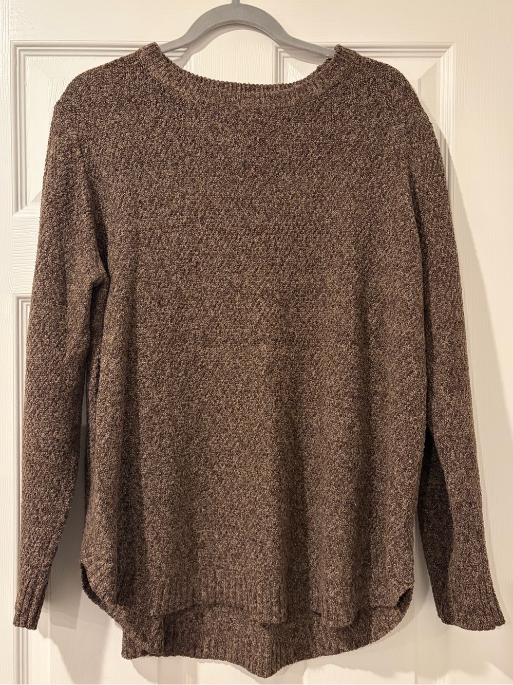 Pink Clover Marled Brown Crewneck Sweater